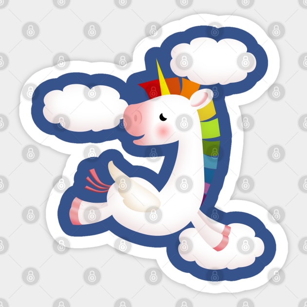 baby unicorn Sticker by richhwalsh